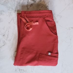 Women's XS extra small FIGS Technical Collection scrub bottoms red